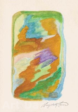 Akvarel Cube Malet af Kunstmaler Inge Marie Jensen
